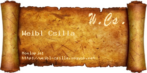 Weibl Csilla névjegykártya
